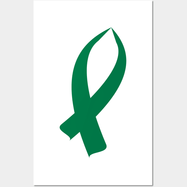 Awareness Ribbon (Green) Wall Art by BlakCircleGirl